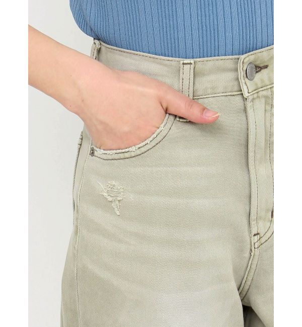 EVRIS「オーバークラッシュワイドデニムパンツ」|デニム|