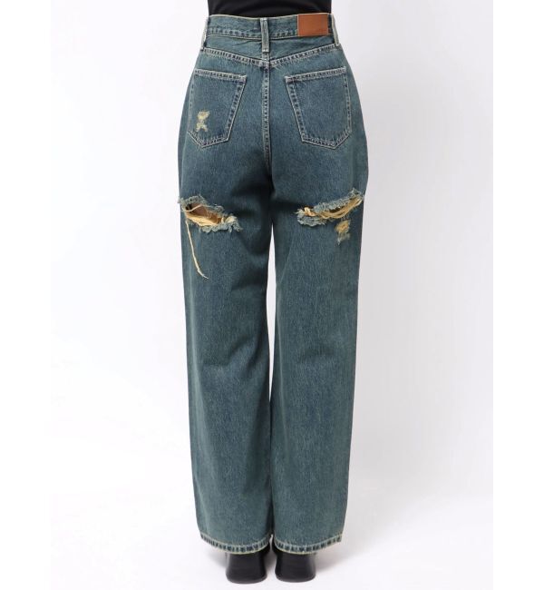 EVRIS「BACKスラッシュワイドデニムパンツ」|デニム|