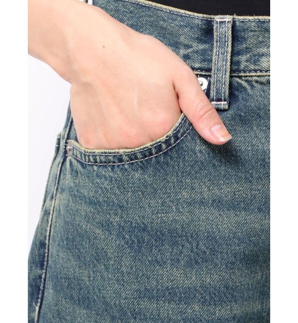 EVRIS「BACKスラッシュワイドデニムパンツ」|デニム|