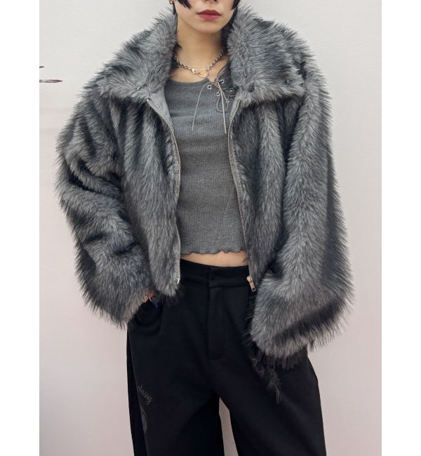 フェイクファーショートブルゾン（EVRIS）｜ルミネのファッション通販