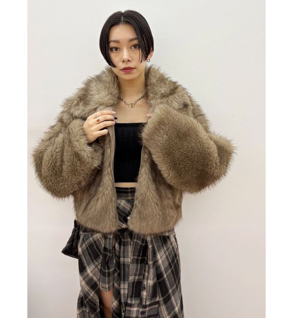 フェイクファーショートブルゾン（EVRIS）｜ルミネのファッション通販