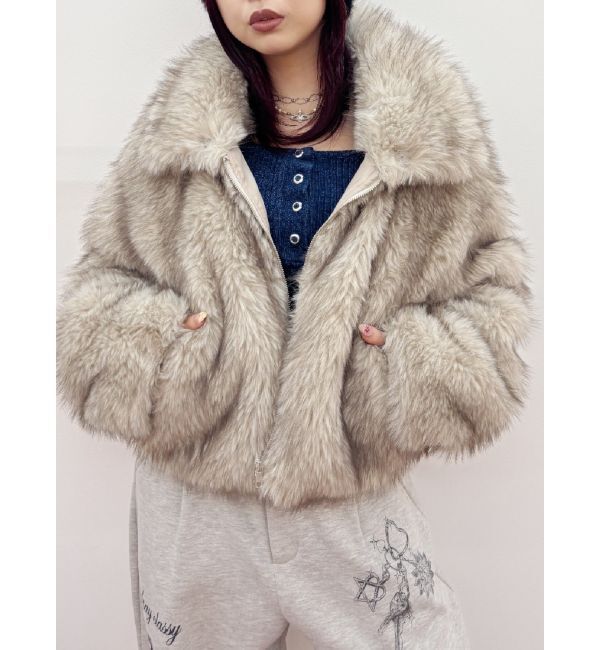 フェイクファーショートブルゾン（EVRIS）｜ルミネのファッション通販