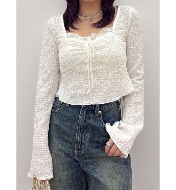 EVRIS「レースドッキングトップス」|Tシャツ・カットソー|