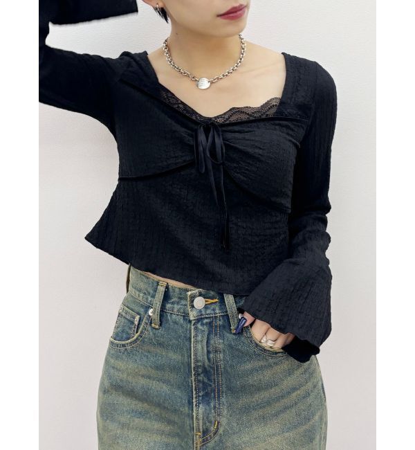 EVRIS「レースドッキングトップス」|Tシャツ・カットソー|