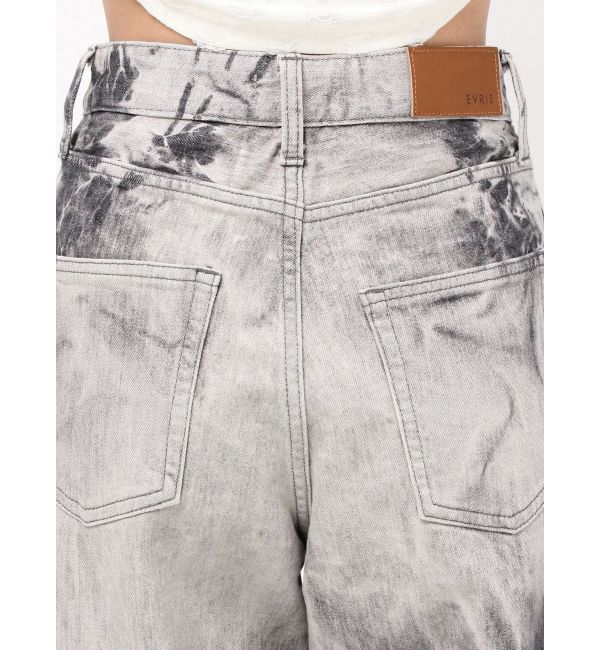 EVRIS「マーブルワイドデニムパンツ」|デニム|