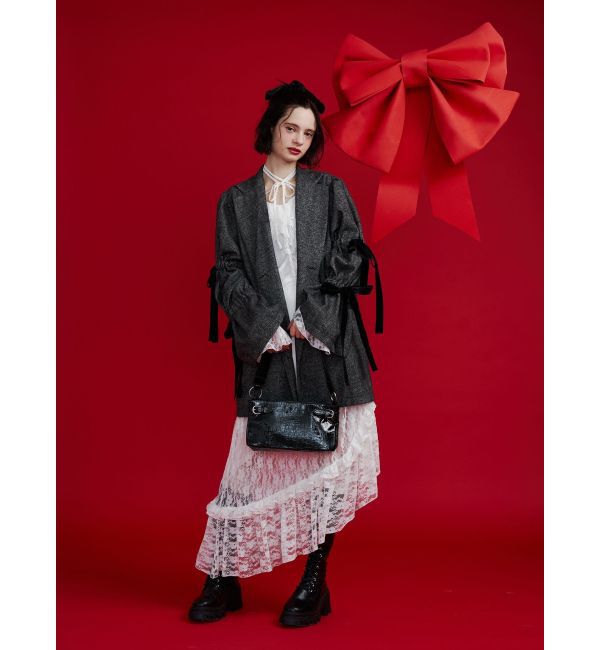 jouetie「スリーブリボンジャケットコート」|テーラードジャケット|