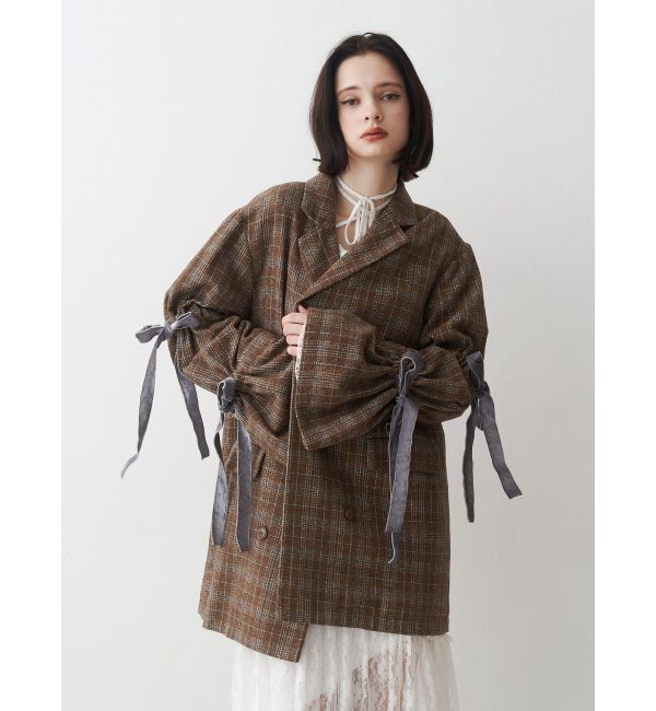 jouetie「スリーブリボンジャケットコート」|テーラードジャケット|