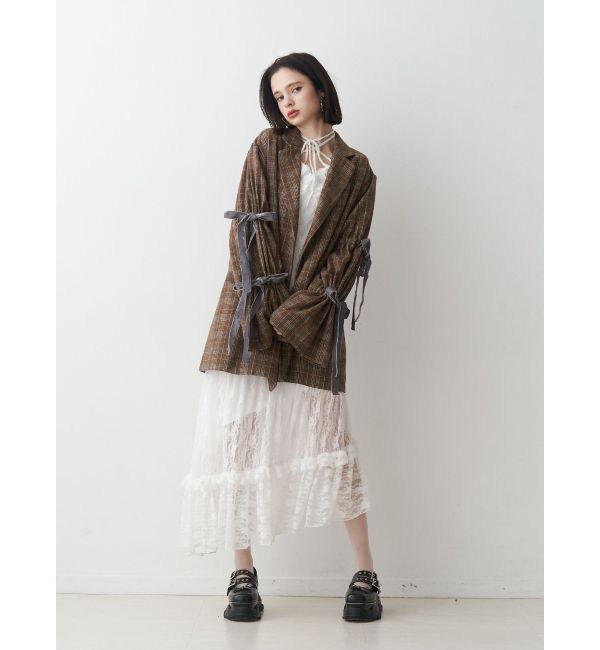 jouetie「スリーブリボンジャケットコート」|テーラードジャケット|