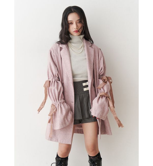 jouetie「スリーブリボンジャケットコート」|テーラードジャケット|