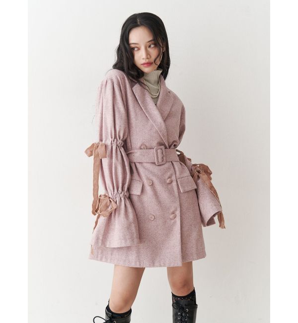 jouetie「スリーブリボンジャケットコート」|テーラードジャケット|