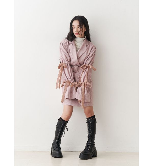 jouetie「スリーブリボンジャケットコート」|テーラードジャケット|