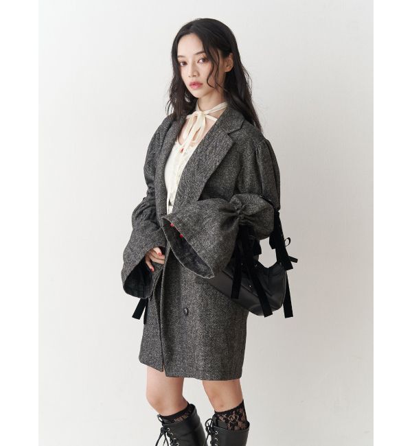 jouetie「スリーブリボンジャケットコート」|テーラードジャケット|