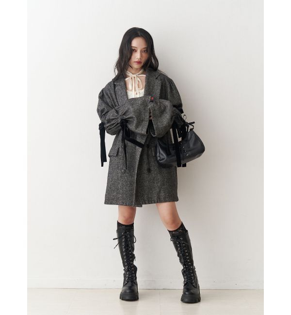 jouetie「スリーブリボンジャケットコート」|テーラードジャケット|