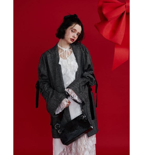 jouetie「スリーブリボンジャケットコート」|テーラードジャケット|