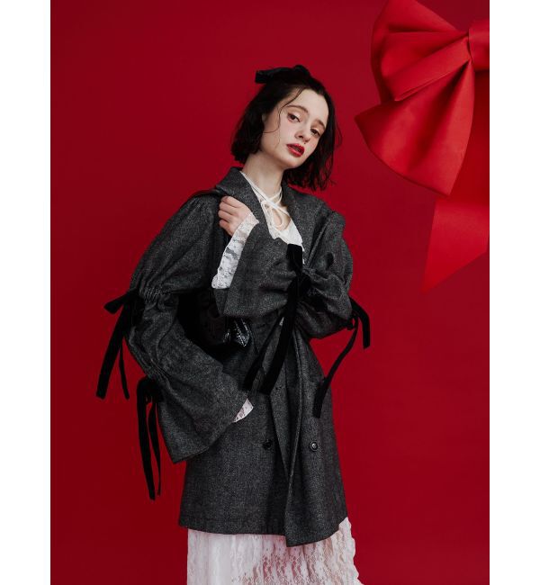 jouetie「スリーブリボンジャケットコート」|テーラードジャケット|