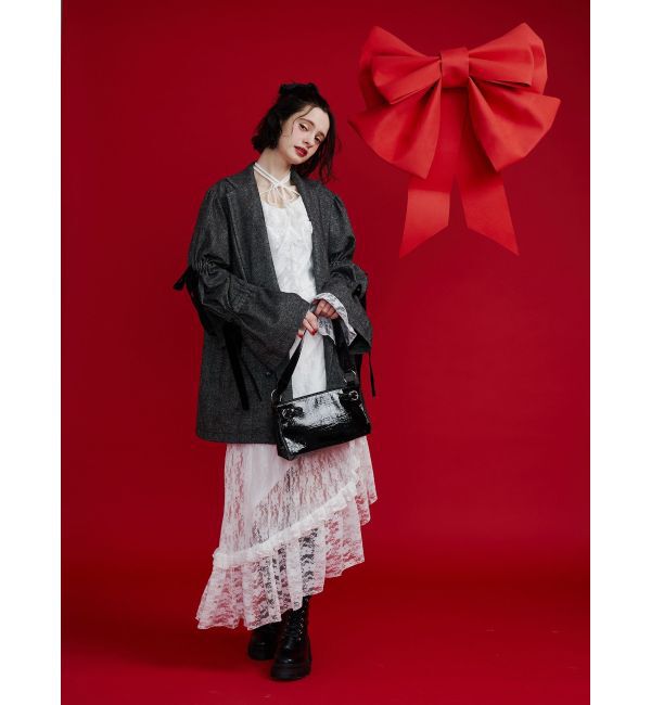 jouetie「スリーブリボンジャケットコート」|テーラードジャケット|