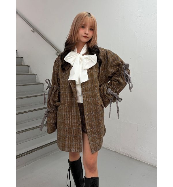 jouetie「スリーブリボンジャケットコート」|テーラードジャケット|