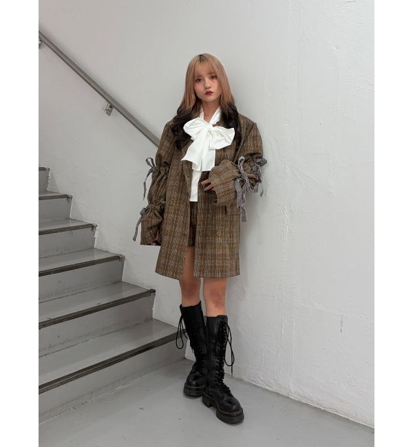 jouetie「スリーブリボンジャケットコート」|テーラードジャケット|