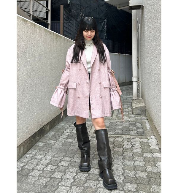 jouetie「スリーブリボンジャケットコート」|テーラードジャケット|