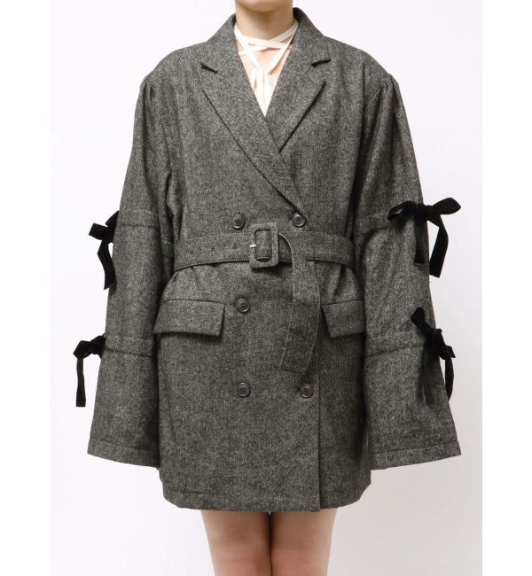 jouetie「スリーブリボンジャケットコート」|テーラードジャケット|