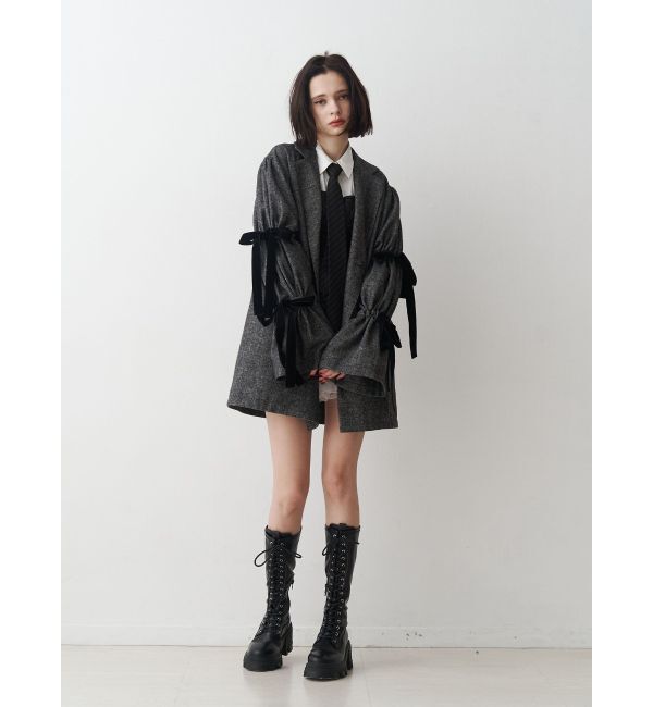 jouetie「スリーブリボンジャケットコート」|テーラードジャケット|