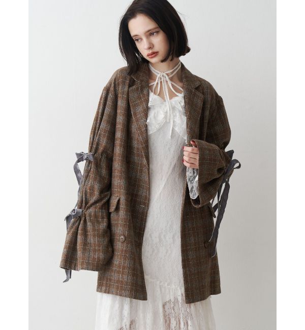 jouetie「スリーブリボンジャケットコート」|テーラードジャケット|