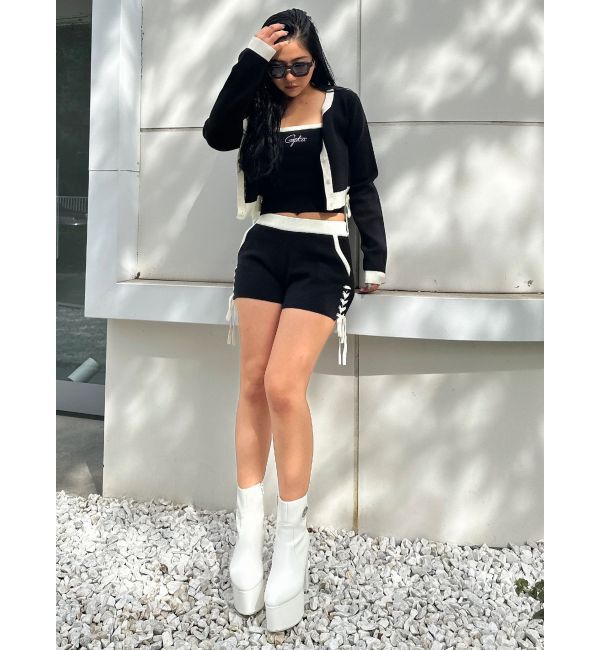 GYDA「サイドレースアップアンサンブルニット【SETUP着用可】」|ニット・セーター|