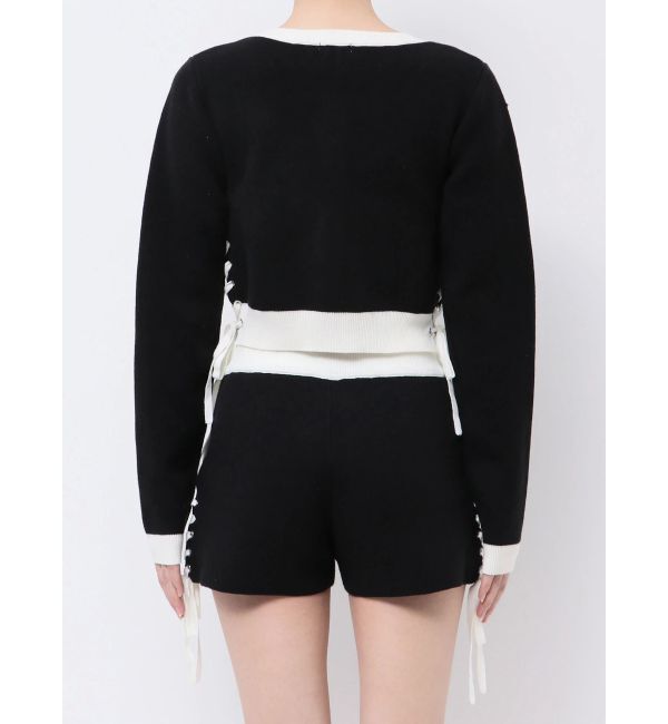 GYDA「サイドレースアップアンサンブルニット【SETUP着用可】」|ニット・セーター|