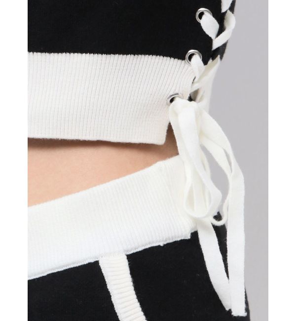 GYDA「サイドレースアップアンサンブルニット【SETUP着用可】」|ニット・セーター|