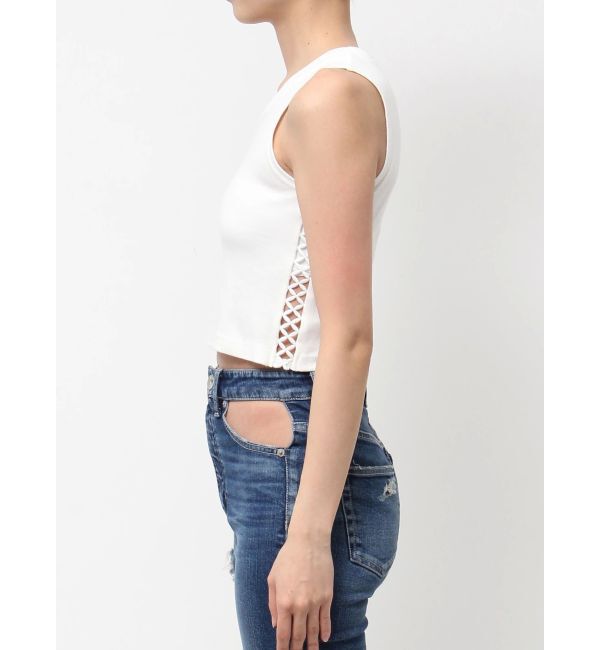 GYDA「GOD LOVES UGLYサイドレースタンクトップ」|タンクトップ|