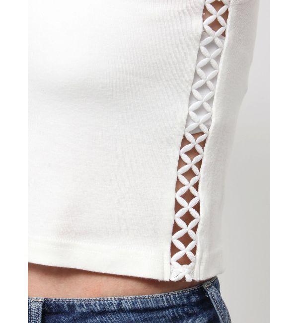 GYDA「GOD LOVES UGLYサイドレースタンクトップ」|タンクトップ|