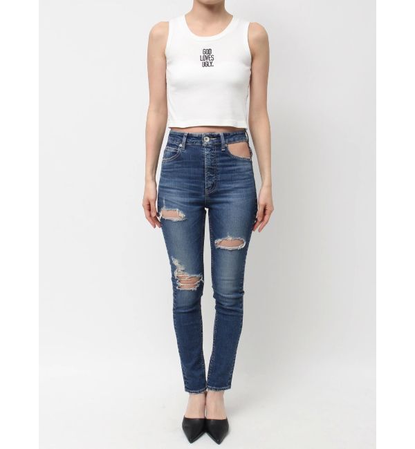 GYDA「GOD LOVES UGLYサイドレースタンクトップ」|タンクトップ|