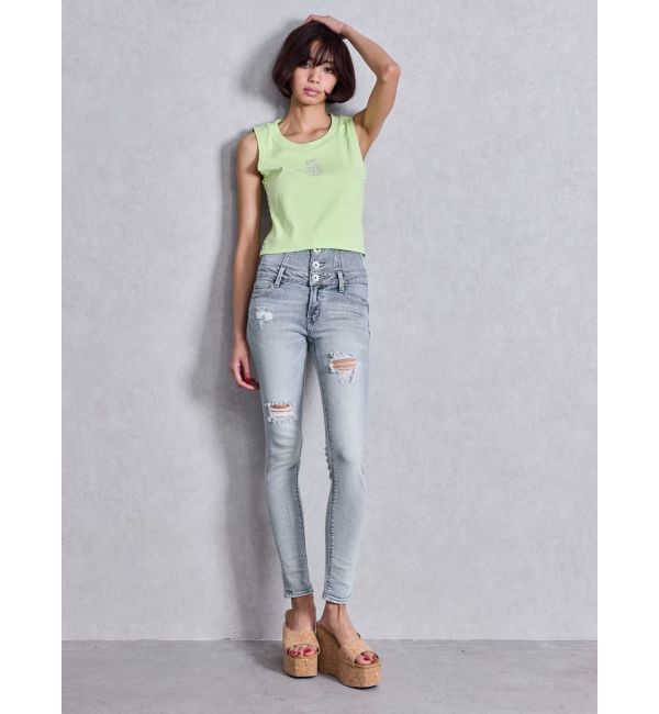 GYDA「GOD LOVES UGLYサイドレースタンクトップ」|タンクトップ|