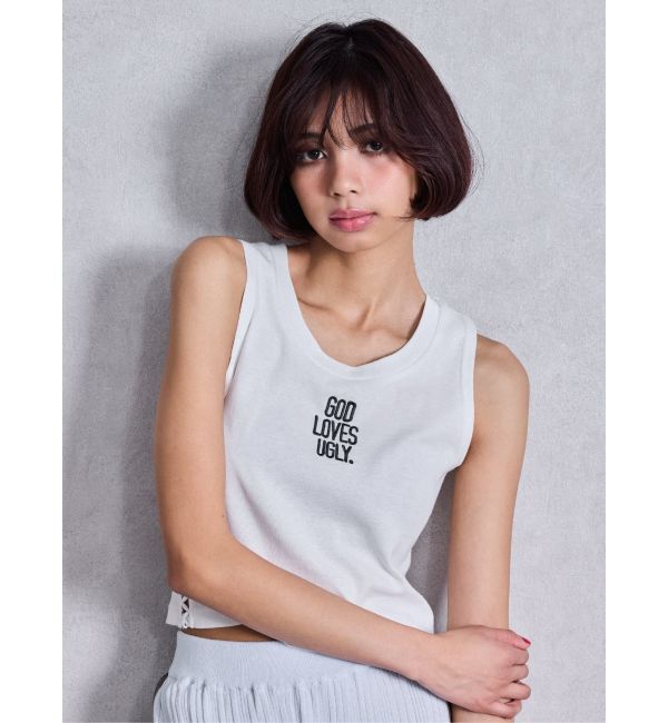 GYDA「GOD LOVES UGLYサイドレースタンクトップ」|タンクトップ|