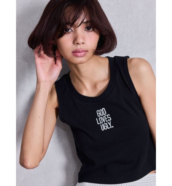 GYDA「GOD LOVES UGLYサイドレースタンクトップ」|タンクトップ|