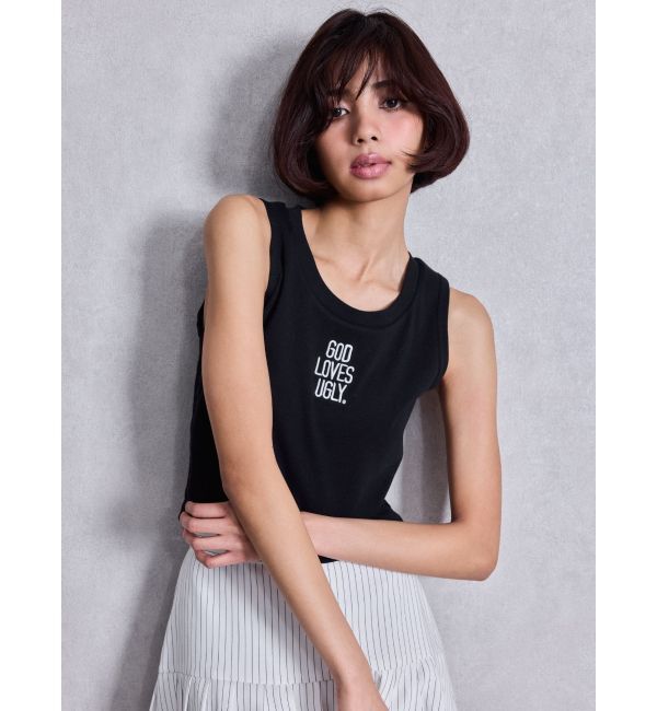 GYDA「GOD LOVES UGLYサイドレースタンクトップ」|タンクトップ|