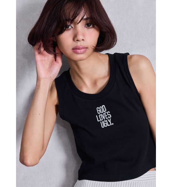 GYDA「GOD LOVES UGLYサイドレースタンクトップ」|タンクトップ|ブラック