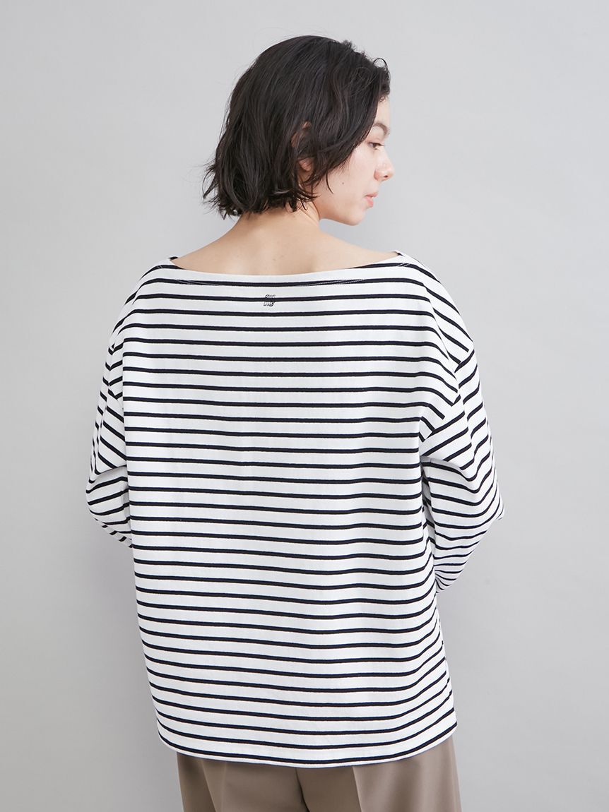 Mila Owen「ボートネックボーダーＴシャツ」|Tシャツ・カットソー|