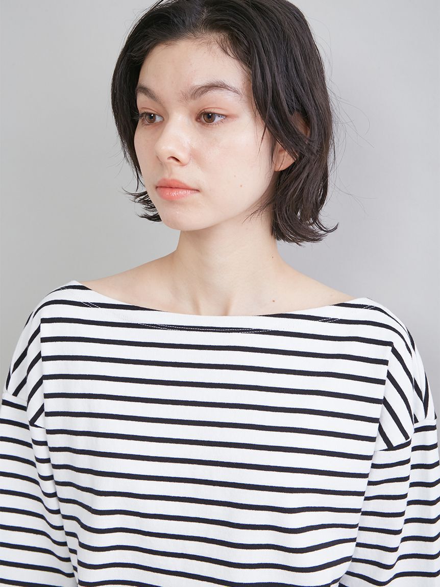 Mila Owen「ボートネックボーダーＴシャツ」|Tシャツ・カットソー|