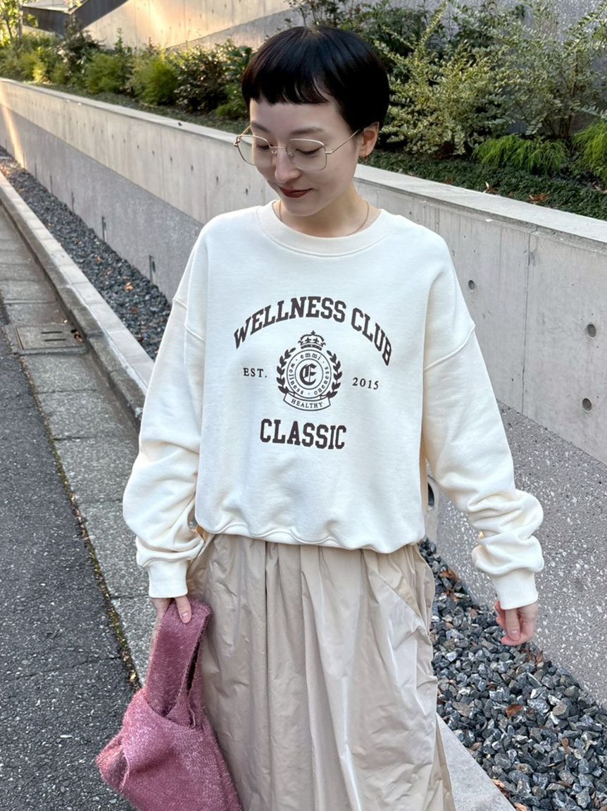 emmi atelier「カレッジロゴスウェットトップス」|スウェット・ジャージ|