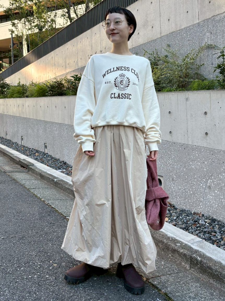 emmi atelier「カレッジロゴスウェットトップス」|スウェット・ジャージ|