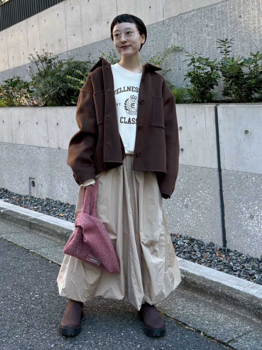 emmi atelier「カレッジロゴスウェットトップス」|スウェット・ジャージ|