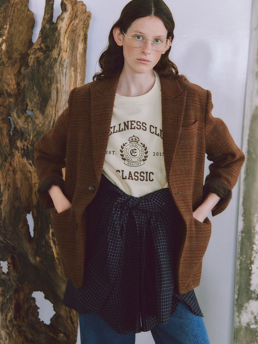 emmi atelier「カレッジロゴスウェットトップス」|スウェット・ジャージ|