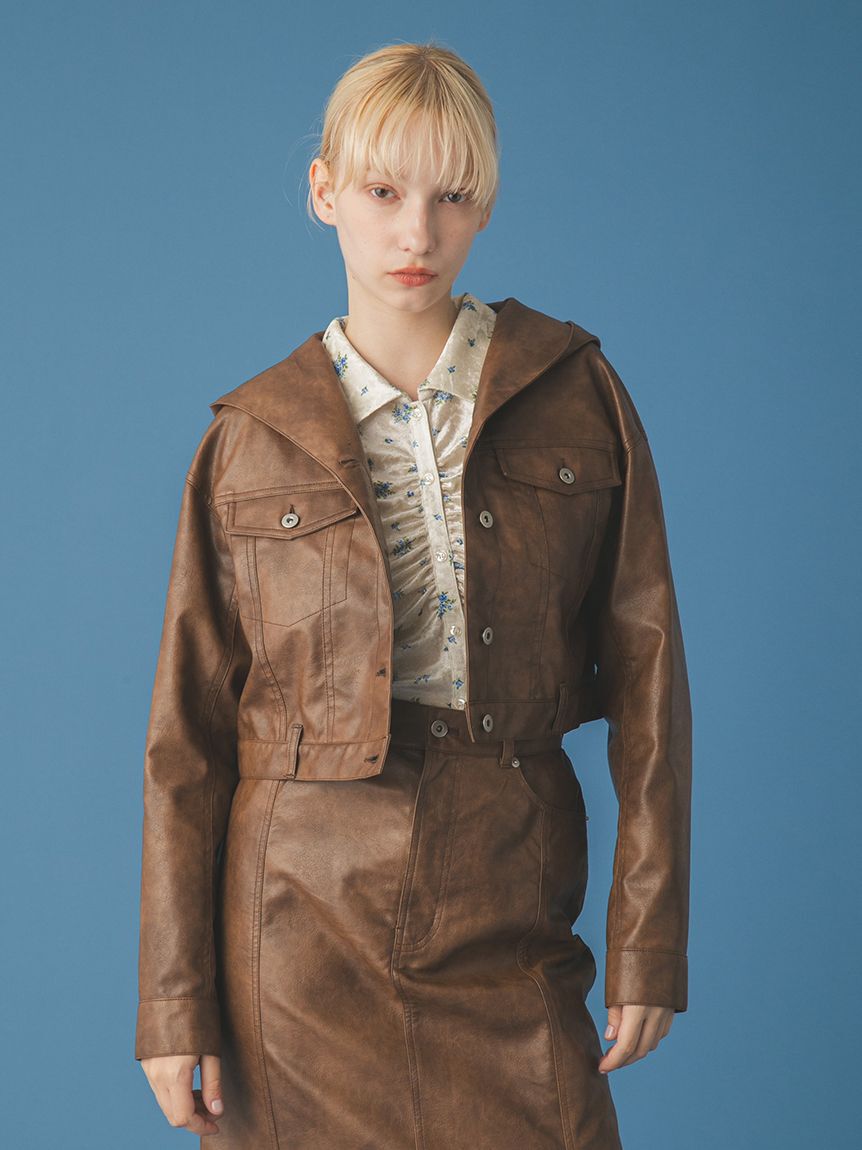 FURFUR「マルチマテリアルフードブルゾン」|ブルゾン・スタジャン|