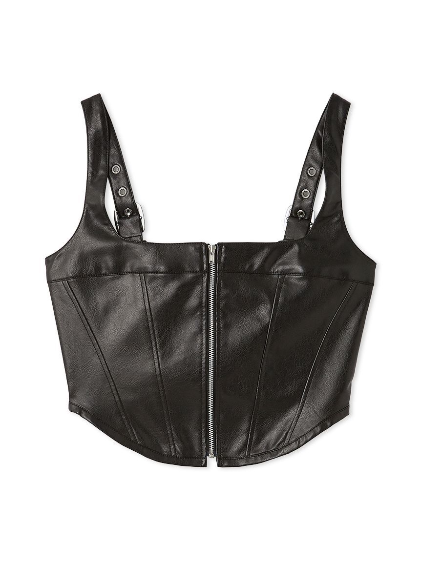 FURFUR「マルチマテリアルビスチェ」|ベスト・ジレ|BLK