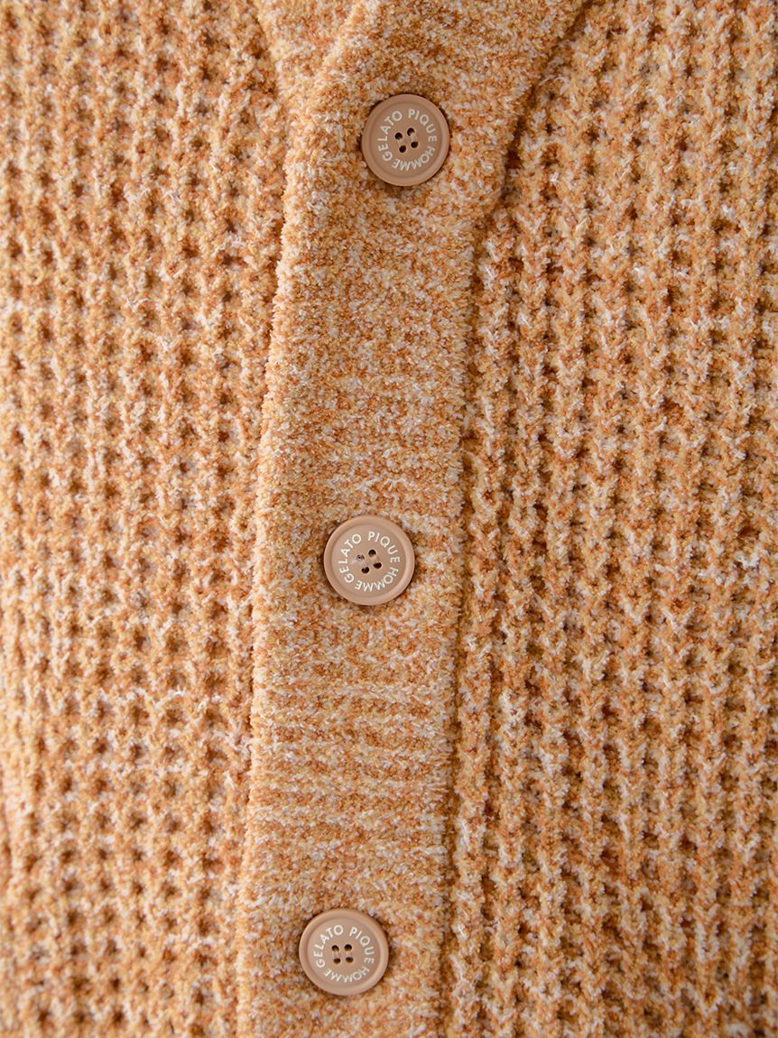 GELATO PIQUE HOMME「【HOMME】メランジワッフルカーディガン」|カーディガン|