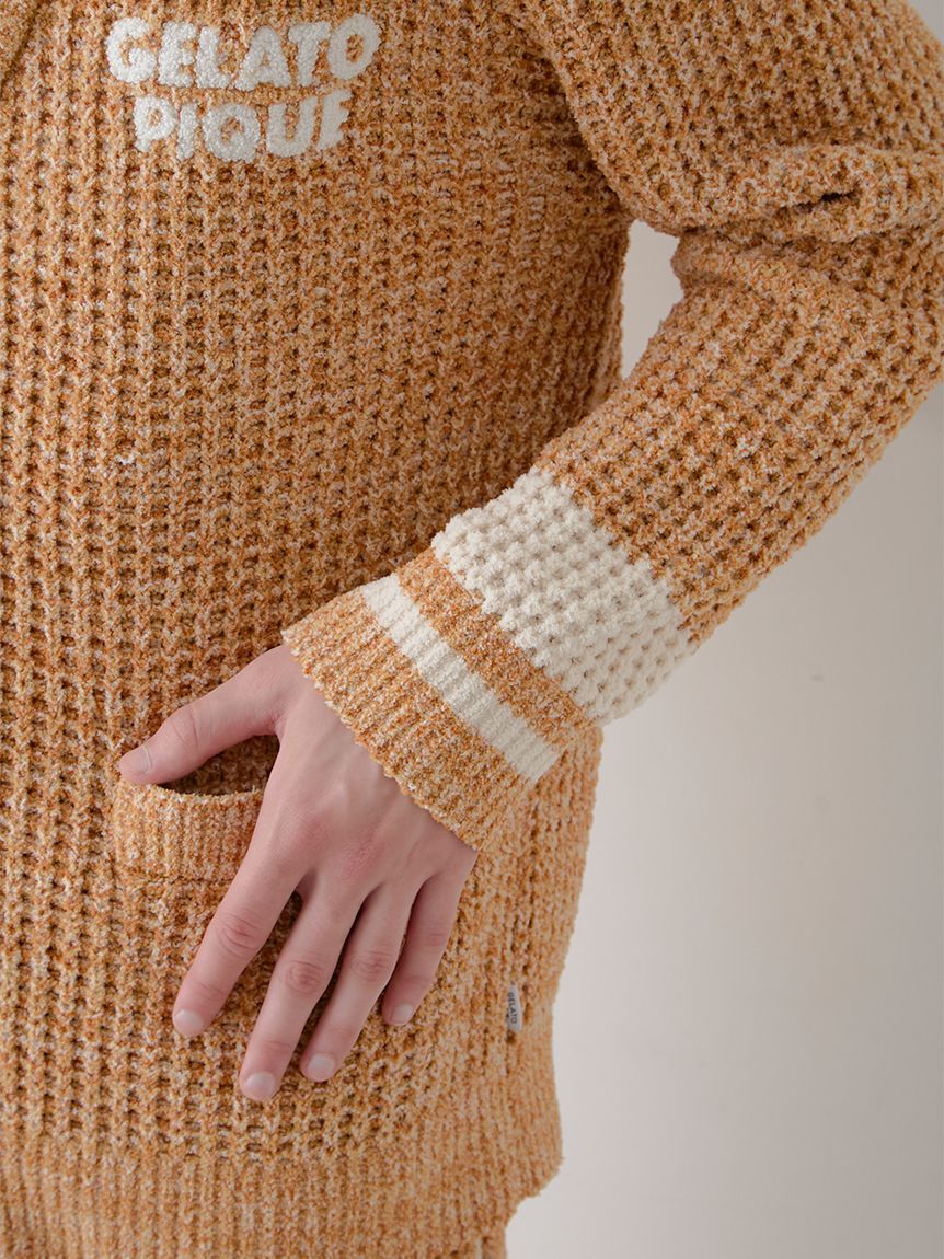 GELATO PIQUE HOMME「【HOMME】メランジワッフルカーディガン」|カーディガン|