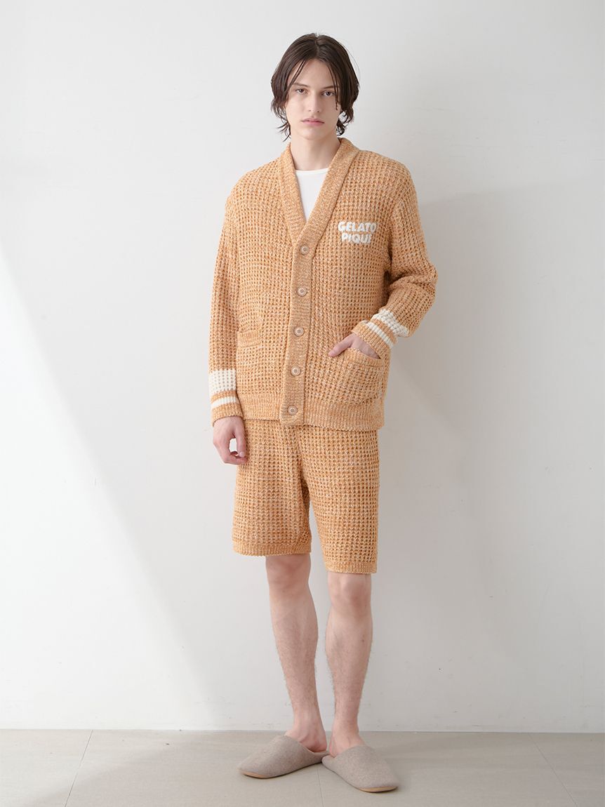 GELATO PIQUE HOMME「【HOMME】メランジワッフルカーディガン」|カーディガン|