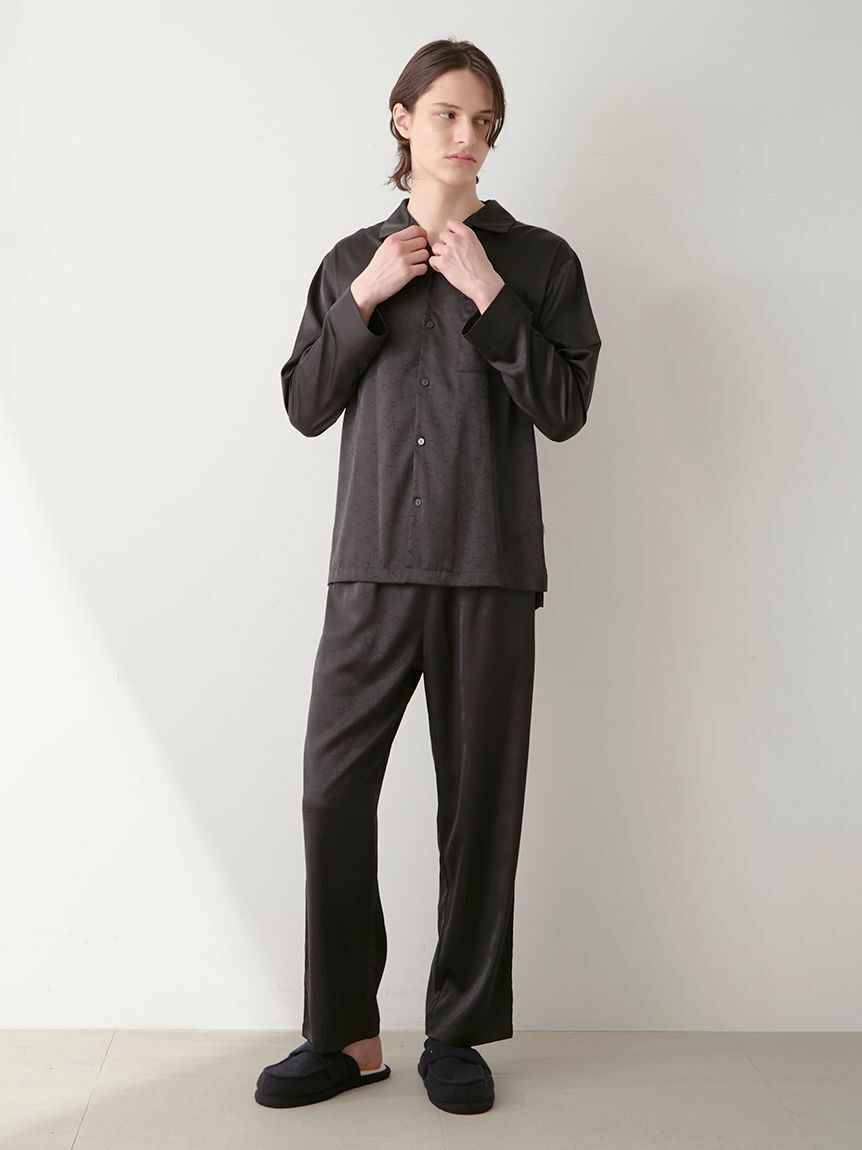 GELATO PIQUE HOMME「【JOEL ROBUCHON】【HOMME】サテンジャガードロングパンツ」|ルームウェア|