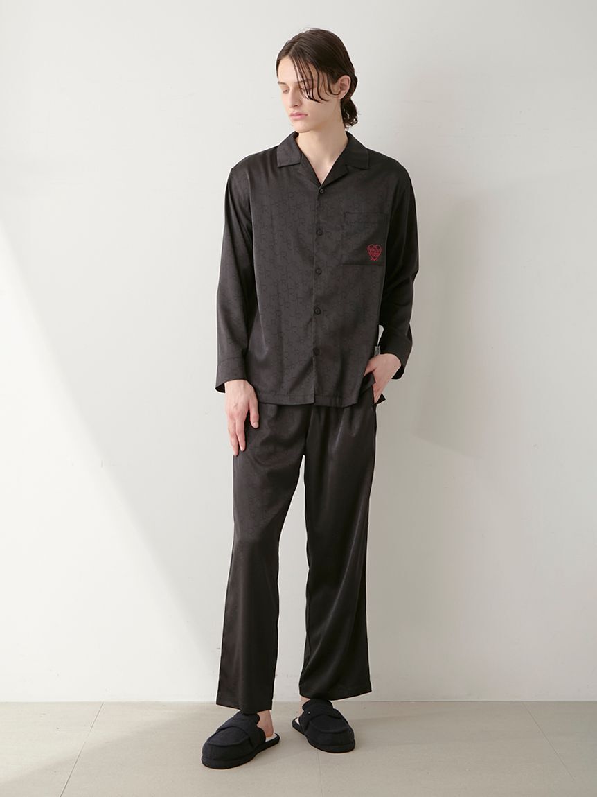 GELATO PIQUE HOMME「【JOEL ROBUCHON】【HOMME】サテンジャガードロングパンツ」|ルームウェア|